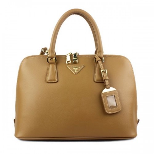 Prada 0812 Apricot cross pattern tote bag