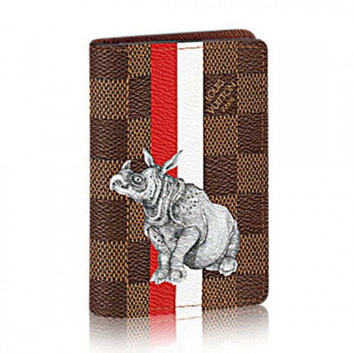 Louis Vuitton N63349 Pocket Organizer Damier Ebene Canvas