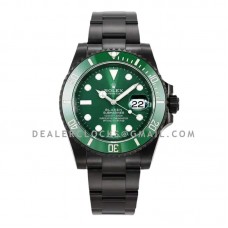 Blaken Submariner 116610 Green Dial in DLC Blaken Submariner 116610 Green Dial in DLC
