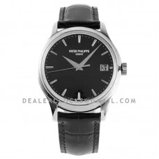 Calatrava 5227G-10 Black Dial in White Gold on Black Leather Strap Calatrava 5227G-10 Black Dial in White Gold on Black Leather Strap