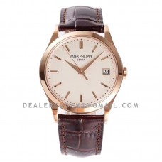 Calatrava 5296R White Dial in Pink Gold Calatrava 5296R White Dial in Pink Gold