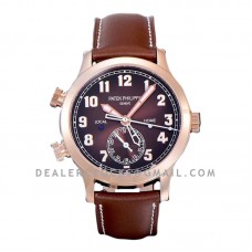 Calatrava Pilot Travel Time 5524R Brown Dial in Rose Gold Calatrava Pilot Travel Time 5524R Brown Dial in Rose Gold