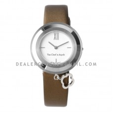 Charms Watch 32m White Dial in Steel on Brown Strap Charms Watch 32m White Dial in Steel on Brown Strap