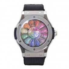 Classic Fusion Takashi Murakami 45mm Sunflower Dial in Steel on Rubber Strap Classic Fusion Takashi Murakami 45mm Sunflower Dial in Steel on Rubber Strap