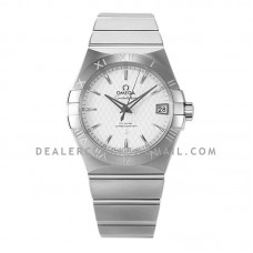 Constellation Co-Axial Chronometer 38mm White Texture Dial in Steel Constellation Co-Axial Chronometer 38mm White Texture Dial in Steel