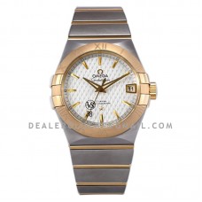 Constellation Co-Axial Chronometer 38mm White Texture Dial in Steel and Yellow Gold Constellation Co-Axial Chronometer 38mm White Texture Dial in Steel and Yellow Gold