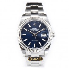 Datejust 41 126334 Blue Dial Stick Markers on Oyster Bracelet Datejust 41 126334 Blue Dial Stick Markers on Oyster Bracelet
