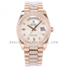 Day-Date 36 128345RBR MOP Dial with Diamond Bezel in Everose Gold Day-Date 36 128345RBR MOP Dial with Diamond Bezel in Everose Gold