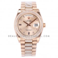 Day-Date 36 128345RBR Rose Dial with Diamond Bezel in Everose Gold Day-Date 36 128345RBR Rose Dial with Diamond Bezel in Everose Gold