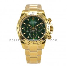 Daytona 116508 Green Dial in Yellow Gold Daytona 116508 Green Dial in Yellow Gold