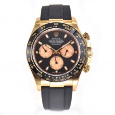 Daytona 116518LN Black/Champagne Index “Newman” Dial in Yellow Gold on Rubber Strap Daytona 116518LN Black/Champagne Index “Newman” Dial in Yellow Gold on Rubber Strap