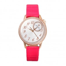 Egerie Muse White Dial in Pink Gold on Pink Leather Egerie Muse White Dial in Pink Gold on Pink Leather