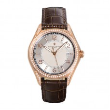 Fiftysix Creme Dial with Diamond Bezel in Pink Gold Ref: 4600E Fiftysix Creme Dial with Diamond Bezel in Pink Gold Ref: 4600E