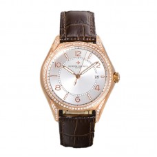 Fiftysix Silver Dial with Diamond Bezel in Pink Gold Ref: 4600E Fiftysix Silver Dial with Diamond Bezel in Pink Gold Ref: 4600E