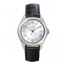 Fiftysix Silver Dial with Diamond Bezel in Steel Ref: 4600E Fiftysix Silver Dial with Diamond Bezel in Steel Ref: 4600E