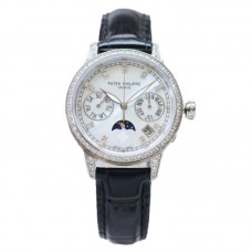 Grand Complications Ladies First Perpetual Calendar with Diamond Bezel in White Gold on Leather Strap Grand Complications Ladies First Perpetual Calendar with Diamond Bezel in White Gold on Leather Strap