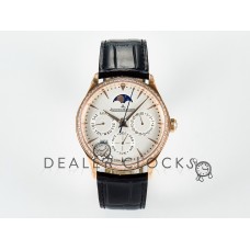Master Ultra Thin Perpetual Calendar RG V9F 1:1 Best Edition White Dial Diamonds Bezel on Black Leather Strap A868 V2 Master Ultra Thin Perpetual Calendar RG V9F 1:1 Best Edition White Dial Diamonds Bezel on Black Leather Strap A868 V2