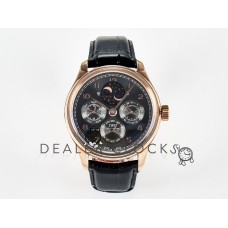 IW5034 Portugieser Perpetual Calendar RG V9F 1:1 Best Edition Black Dial on Black Leather Strap A52610 IW5034 Portugieser Perpetual Calendar RG V9F 1:1 Best Edition Black Dial on Black Leather Strap A52610