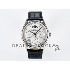 Master Ultra Thin Perpetual Calendar SS V9F 1:1 Best Edition White Dial on Black Leather Strap A868 V2 Master Ultra Thin Perpetual Calendar SS V9F 1:1 Best Edition White Dial on Black Leather Strap A868 V2