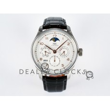 IW5033 Portugieser Perpetual Calendar SS V9F 1:1 Best Edition White Dial on Black Leather Strap A52610 IW5033 Portugieser Perpetual Calendar SS V9F 1:1 Best Edition White Dial on Black Leather Strap A52610