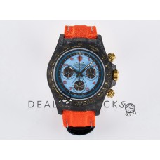 Daytona DIW “AVIA AZURE BLUE” Carbon DIWF 1:1 Best Edition Blue Dial on Orange Nylon Strap SH4130 Daytona DIW “AVIA AZURE BLUE” Carbon DIWF 1:1 Best Edition Blue Dial on Orange Nylon Strap SH4130