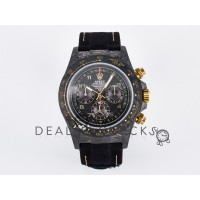 Daytona DIW “AVIA BLACK” Carbon DIWF 1:1 Best Edition Black/Red Dial on Black/Yellow Nylon Strap SH4130