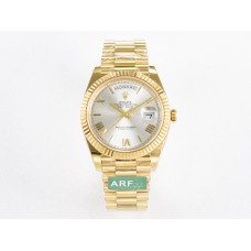 Day Date 40 YG 228238 ARF 1:1 Best Edition Silver Roman Dial on President Bracelet VR3255 Day Date 40 YG 228238 ARF 1:1 Best Edition Silver Roman Dial on President Bracelet VR3255
