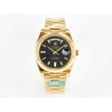 Day Date 40 228238 ARF 904L Steel Black Crystal Diamonds Bezel on President Bracelet VR3255 Day Date 40 228238 ARF 904L Steel Black Crystal Diamonds Bezel on President Bracelet VR3255