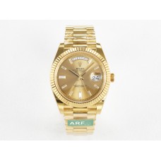 Day Date 40 228238 ARF 904L Steel YG Crystal Diamonds Bezel on President Bracelet VR3255 Day Date 40 228238 ARF 904L Steel YG Crystal Diamonds Bezel on President Bracelet VR3255