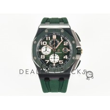 Royal Oak Offshore 44mm Black Ceramic TKF 1:1 Best Edition Green Dial on Green Rubber Strap A3126 Royal Oak Offshore 44mm Black Ceramic TKF 1:1 Best Edition Green Dial on Green Rubber Strap A3126