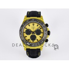 Daytona DIW Yellow Carbon Case DIWF Edition Black/White Dial on Black Nylon Strap A7750 Daytona DIW Yellow Carbon Case DIWF Edition Black/White Dial on Black Nylon Strap A7750