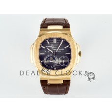 Nautilus 5712 RG PPF 1:1 Best Edition Brown Dial on Brown Leather Strap A240 Super Clone V2