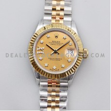 Ladies Datejust 279383RBR Champagne Dial with Diamond Marker in Yellow Gold/Steel Ladies Datejust 279383RBR Champagne Dial with Diamond Marker in Yellow Gold/Steel