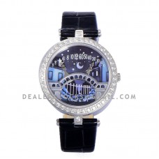 Lady Arpels Pont des Amoureux in Black Leather Strap Lady Arpels Pont des Amoureux in Black Leather Strap