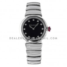 Lvcea Black Dial in Steel Lvcea Black Dial in Steel