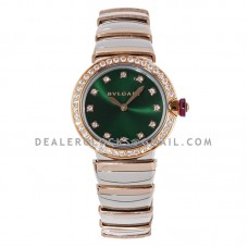 Lvcea Emerald Green Dial in Rose Gold/Steel with Diamond Bezel Lvcea Emerald Green Dial in Rose Gold/Steel with Diamond Bezel