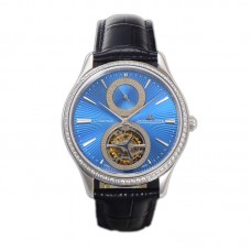 Master Ultra Thin Tourbillon Blue Dial with Diamond Bezel in White Gold Master Ultra Thin Tourbillon Blue Dial with Diamond Bezel in White Gold
