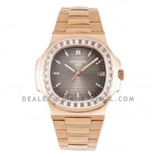 Nautilus Jumbo 5711/1R-001 Brown Dial with Diamond Bezel Nautilus Jumbo 5711/1R-001 Brown Dial with Diamond Bezel