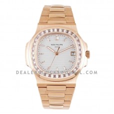 Nautilus Jumbo 5711/1R White Dial with Diamond Bezel Nautilus Jumbo 5711/1R White Dial with Diamond Bezel