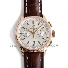 Premier B01 Chronograph 42 Silver Dial in Red Gold Ref: RB0118371G1P1 Premier B01 Chronograph 42 Silver Dial in Red Gold Ref: RB0118371G1P1