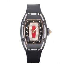 RM 007 Automatic Ladies Black Ceramic Red Lips Diamond RM 007 Automatic Ladies Black Ceramic Red Lips Diamond