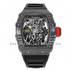 RM 035-02 Rafael Nadal NTPT Carbon on Black Rubber Strap RM 035-02 Rafael Nadal NTPT Carbon on Black Rubber Strap