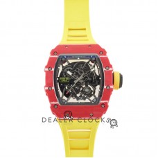 RM 035-02 Rafael Nadal TPT Red on Yellow Rubber Strap RM 035-02 Rafael Nadal TPT Red on Yellow Rubber Strap