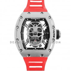 RM 052-01 Tourbillon Skull in Titanium on Red Rubber Strap RM 052-01 Tourbillon Skull in Titanium on Red Rubber Strap