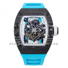 RM 055 Bubba Watson Americas Edition White Legend in NTPT on Blue Rubber Strap RM 055 Bubba Watson Americas Edition White Legend in NTPT on Blue Rubber Strap