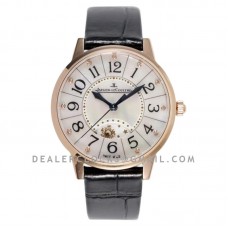 Rendez-vous Classic Night & Day 34mm MOP Dial with Diamond Bezel in Pink Gold on Black Leather Strap Rendez-vous Classic Night & Day 34mm MOP Dial with Diamond Bezel in Pink Gold on Black Leather Strap