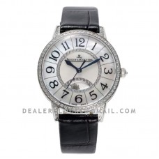 Rendez-vous Classic Night & Day 34mm MOP Dial in White Gold on Black Leather Strap Rendez-vous Classic Night & Day 34mm MOP Dial in White Gold on Black Leather Strap