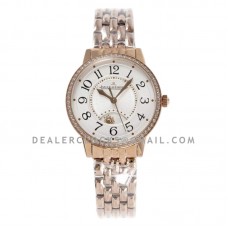 Rendez-vous Classic Night & Day 34mm White Dial with Diamond Bezel in Rose Gold on Bracelet Rendez-vous Classic Night & Day 34mm White Dial with Diamond Bezel in Rose Gold on Bracelet