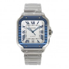 Santos de Cartier 40mm White Dial in Steel Ref. WSSA0047 Santos de Cartier 40mm White Dial in Steel Ref. WSSA0047