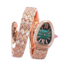 Serpenti Seduttori Watch Green Dial in Rose Gold with Diamonds Serpenti Seduttori Watch Green Dial in Rose Gold with Diamonds